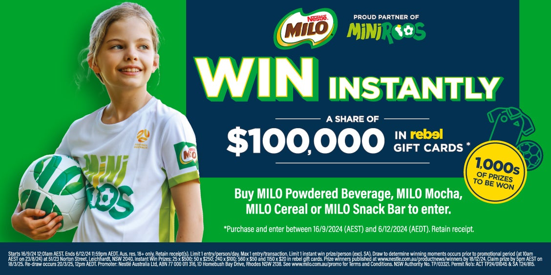 Milo x MiniRoos Rebel Promo - Web Homepage Banner